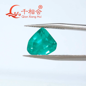 9.5x10mm Shield Shape AGL Certificate Synthetic Paraiba YAG Loose Stone Yttrium Aluminium Garnet With Inclusions DIY Accessories for Jewelry Making