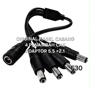 F30 ORIGINAL KABEL DC VOLT V CUMI CABANG CABLE CAS ADAPTOR 5.5 2.1 MM 4 PORT SOCKET SOKET MALE