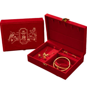 ETY | Wedding Engagement Jewelry Box with Gold Jewelry Set