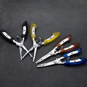 Stainless Steel Fishing Pliers Playar Scissor Eagle Nose Clip Clamp Nipper Pincer Snip Lure Changing Accessory Tool