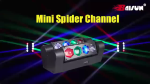 8x12W Mini Spider Stage Spotlight - Moving Head LED Stage Spotlight with DMX512 Voice Control