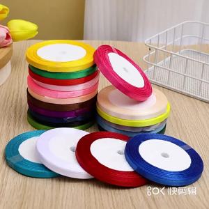 Ruộng Lụa Satin 3/8 Inch (10mm) 25 Thước/cuộn Dùng Cho May Vá Thủ Công Gói Quà Làm Nơ Trang Trí Hộp Quà Làm Đồ Trang Trí Tiệc Tùng Chất Liệu Polyester