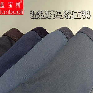 Lanbaoli Supreme Elephant New Arrival Horse Leather Cotton Men Underwear Plaid Breathable Traceless Plus Size Argy Wormwood Antibacterial Boxers