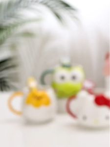 แก้วมัค Sanrio ลิขสิทธิ์แท้ 450ml แก้วกาแฟเซรามิค ลายการ์ตูน คิตตี้ คุโรมิ ชินนาม่อนโรล