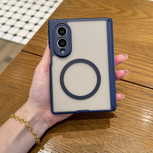 Ốp Điện Thoại Cứng Mờ Trong Suốt Sang Trọng Dành Cho Samsung Galaxy Z Fold 8/7/6/5 Tương Thích Sạc Không Dây Từ Tính Magsafe