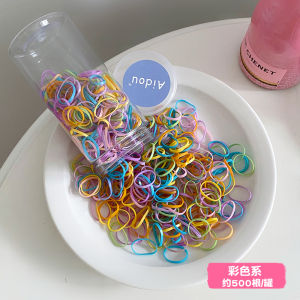 Black Basic Elastic Hair Ties for Kids 500 Pieces Non-Damaging Disposable Hair Bands Childrens Accessories Hair Ornaments