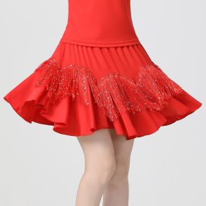Adult Halfskirt Dance Skirt Latin Dance Lower Skirt Summer National Standard Dance Short Skirt Performance Dress