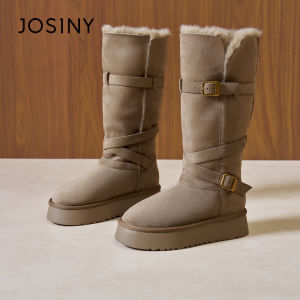 Josiny | Non-slip Thicker Height-increasing Fur-lined Warm Tall Snow Boots