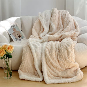 Thickened Winter Tartan Velvet Blanket Small Sofa Cover Blanket Milk Velvet Office Nap Blanket Coral Velvet Small Quilt