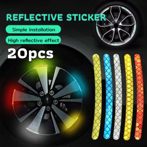 20pcs Car Wheel Hub Reflective Sticker for Night Driving Car-Styling Accessories