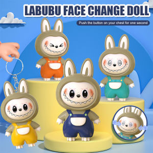 New Labubu Face Changing Doll Toys with 3 Unique FacesCute Pendant Cute Doll 3 Expressions Manually Switch-