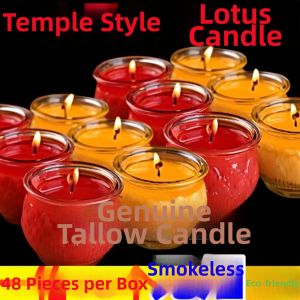 Smokeless Lotus Ghee Lamp for Buddhist Prayer