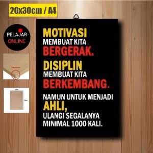 Hiasan Dinding Motivasi Wall Decor Poster Kayu Dekorasi Kantor Ruang Kerja