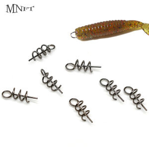 25Pcs/50Pcs Stainless Steel Spring Lock Soft Lure Baits Hook Pin Spring Fixed Lock Outdoor Fishing Soft Worm Tools