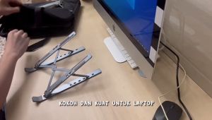 SUIRGE Laptop Lipat Stand Notebook Adjustable Anti Slip Holder Portable