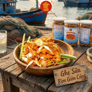 Ghẹ Sữa Rim Giòn MEVINA Ghẹ Sấy Gia Vị Tẩm Vị Giòn Rụm Hũ 200Gr Hấp Dẫn
