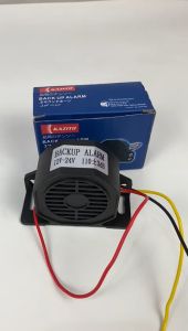 BACK UP ALARM MOTOR MOBIL KAZITO ALARM MUNDUR NEW BLACK Voltage Reverse Dual Tone 105dB 12-24v