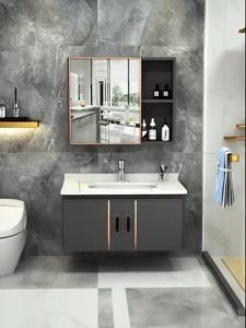 Bathroom sink complete set mirror cabinet bathroom cabinet combination bathroom wash basin ceramic integrated wash basin