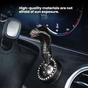 Car Start Button Cover Car Start Button Push Start Auto Ignition Button Cover Engine Start/Stop Control Lever Metal Snakehead