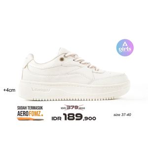 Aerostreet 37-41 Bianca Natural Natural Natural - Sepatu Sneakers