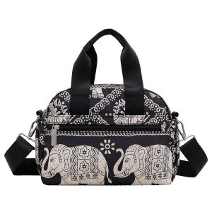 Lightweight Fashionable Oxford Cloth Crossbody Bag for Women Printed Handbag Single Shoulder Bag Versatile Daily Accessory