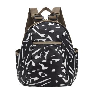 Trendy Large Capacity Oxford Cloth Backpack Casual Travel Womens Bag Fashionable Printed Double-Strap Soft Shell Backpack