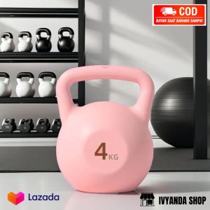 Dumble Gym Alat Pemberat Beban Kettlebell Fitness 4 KG Home Gym