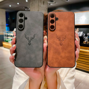 Embossing Deer Case for Samsung Galaxy S25 Ultra Plus A56 A36 A26 A16 A55 A54 A53 A52S Cover PU Leather Full Camera Shell Funda