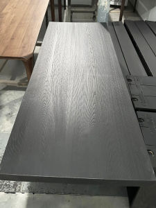 Carbonized Solid Wood Table Panel Black Big Board Elm Wood Dining Book Table Wabi-Sabi Style Island Counter Modern Minimalist