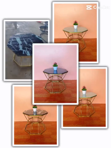 BÀN TRÀ SOFA - BÀN DECOR GIÁ RẺ - KIM CƯƠNG EO 45*60 - KÍNH CƯỜNG LỰC