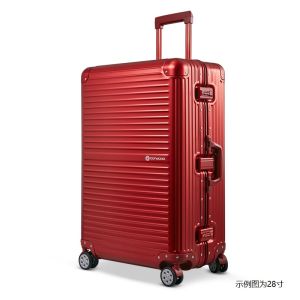 Conwood Aluminum Alloy Travel Suitcase Wedding Box Full Body Carry-On Bag Lockable with Pull Rod for Youth Fashion Trend