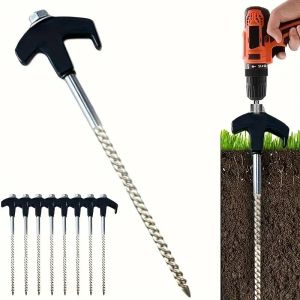 ใหม่ Heavy Duty เกลียวสกรู HEX SOCKET Stakes GROUND Anchors Camping Stakes เต็นท์ GROUND เล็บสกรูสําหรับ Camping เต็นท์หมุด