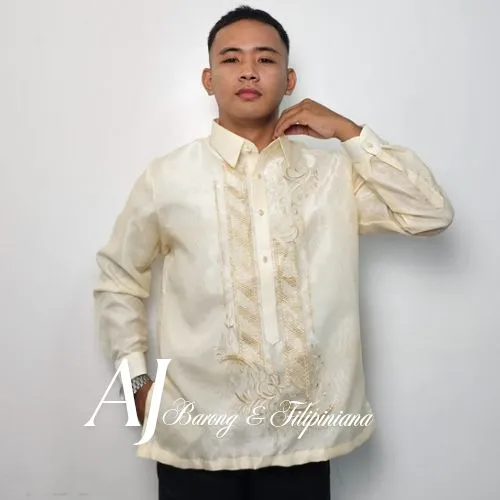 sachin and babi light blue dress Barong Tagalog Print- Filipino Long Sleeved Shirt Dress summer dress dresses  for womens main image 0