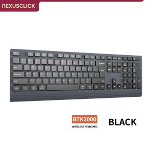 NexusClick Russian/English layout Quiet Wireless KeyboardDual Mode 2.4G/BT Rechargeable Durable Keycaps Ergonomic for Office PC