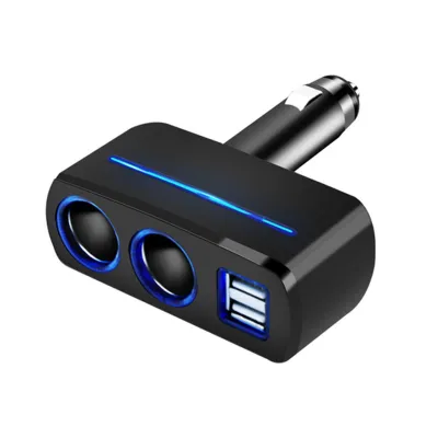 USB 12V/24V 2 Way Car Cigarette Lighter Auto Socket USB Power Dual Vehicle Lighter Adapter Splitter Universal Charger ﻿