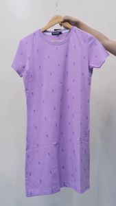 PALETTES Dress for Women Ladies Bamboo Cotton Pineapple Print Round Neck T-Shirt Dress #3006