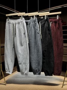 กางเกงวอร์มกีฬาทรงหลวมสไตล์ฮาราจูกุสำหรับผู้ชาย ทรงหลวมสบาย ๆ ทรงหลวมสบาย ๆ กางเกงขายาวทรงหลวมสบาย ๆ