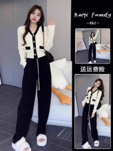 Fashionable Korean Style Two-Piece Set Elegant Miniature Fragrance Wind Whole Set Autumn Trendy High-End Feeling Ladylike Dress