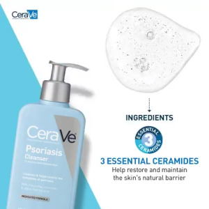 CeraVe Psoriasis Cleanser With Salicylic Acid & Urea for Dry Skin Itch Relief