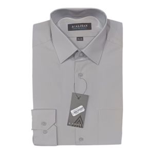 Kemeja Alisan Polos Lengan Panjang Size Jumbo 16½-34(2XL) - 17½-36(4XL)