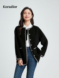 Koradior | Elegant Wool Ladies Short Coat