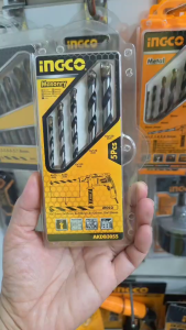 INGCO ดอกสว่านเจาะปูน รุ่น AKDB3055 เจาเหล็ก ก้านกลม 5ตัวชุด คุ้มค่่า