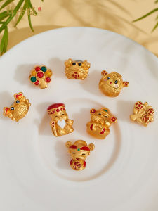 Handmade Sand Gold Ancient Method DIY Bracelet Accessories Crab Clamp Beads Woven Jewelry Parts Fashionable Alloy/Gilded/Plated