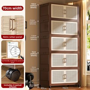 Vintage Style Large Capacity Storage Cabinet for Home Living Room Easy Assemble