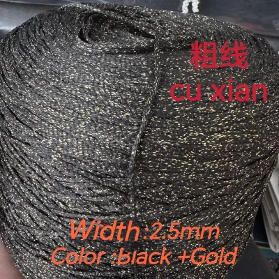 Crochet Yarns Benang Nylon Riben Kait Beg Lace Thread Metallic Yarn Benang Sparkle Tebal /Halus /Lebar /RibenBenang Crochet Yarns 100g