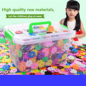 Large snowflake piece assembled building block childrens puzzle puzzle