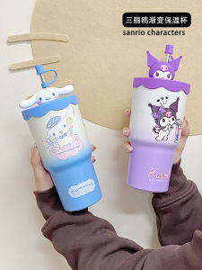 Hello Kitty Large Capacity Straw Water Bottle Womens Portable Insulated Cup Cute Design Daily Use Gift for Ladies
