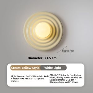 OUCHAO | Cream Style Minimalist Vintage Wall Light