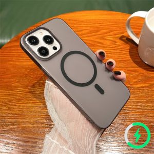 Ultra Thin Wireless Charge Phone Case Transparent Matte for IPhone 16 15 14 13 12 11 Pro Max Plus Anti Drop and Shockproof Phone Casing