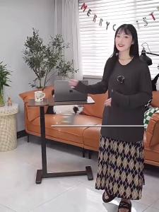Overbed Movable Laptop Table Standing Desk Adjustable Overbed Adjustable Height Table Home Dormitory Office Flip Table 电脑桌